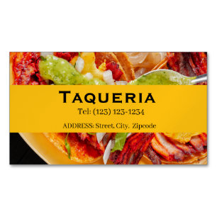 TAQUERIA-Dienstleistungen editierbare Visitenkarte Magnetische Visitenkarte