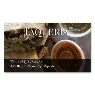Taqueria editierbare Visitenkarte Magnetische Visitenkarte