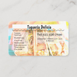 taqueria / restaurant editable card  visitenkarte