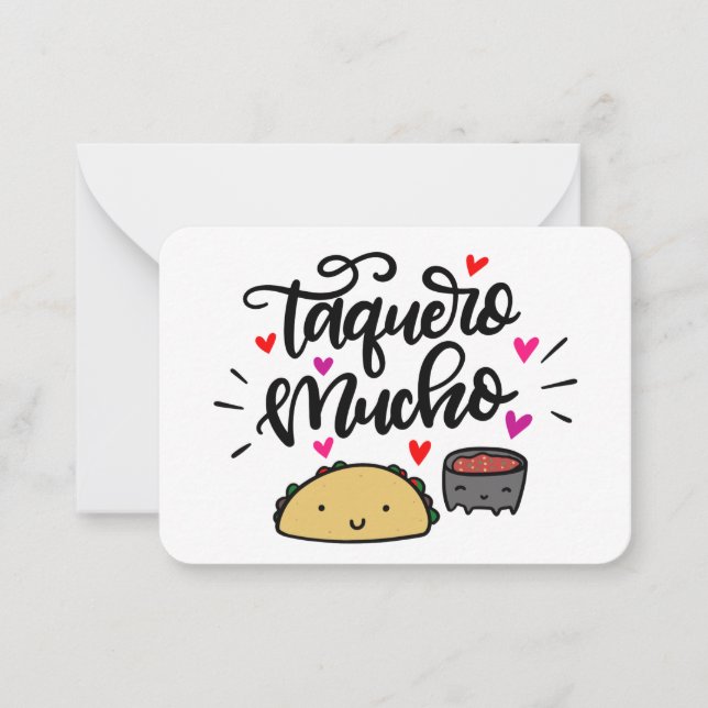Taquero Mucho Geschenkenke Mitteilungskarte (Vorderseite)