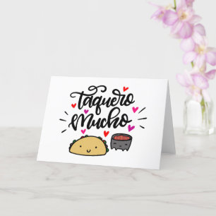 Taquero Mucho, handgeschrieben Karte