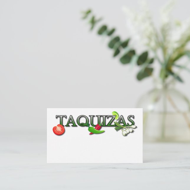 Taquizas Visitenkarte (Stehend Vorderseite)