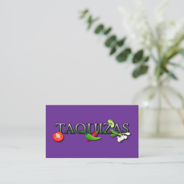 Taquizas Visitenkarte (Stehend Vorderseite)