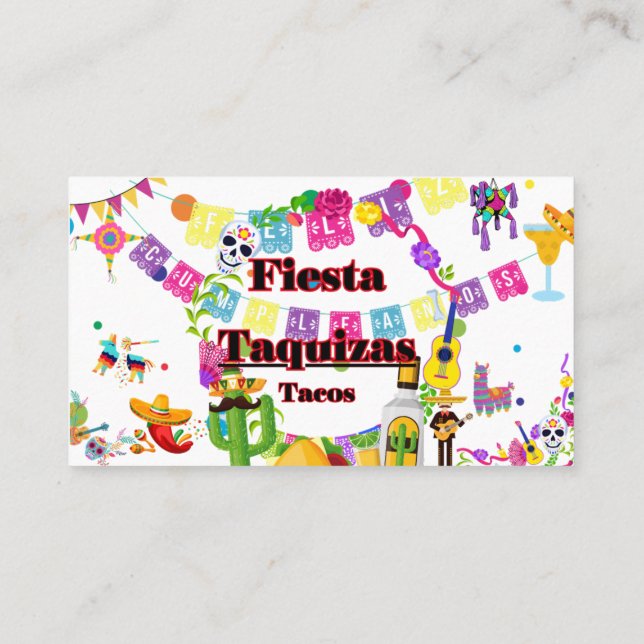 Taquizas Visitenkarten, Tacos Visitenkarten Visitenkarte (Rückseite)