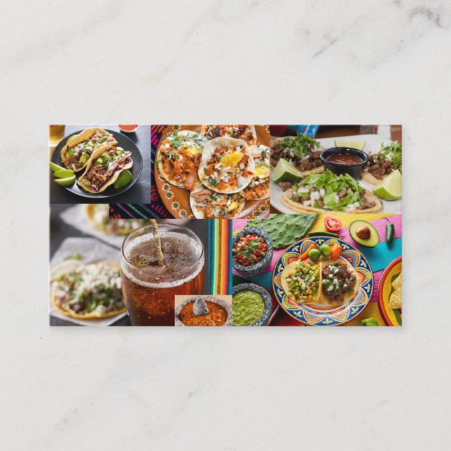 Taquizas Visitenkarten, Tacos Visitenkarten Visitenkarte (Vorderseite)