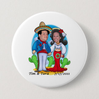 Tara- und Timhochzeits-Knopf Button