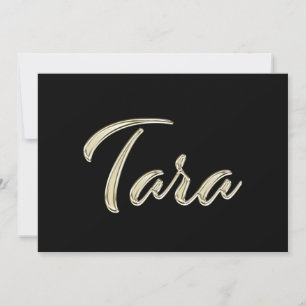 Tara white gold Handwriting Karte