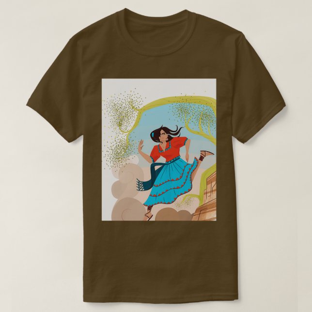 Tarahumara Indigenous Mexican Design Graphic  T-Shirt (Design vorne)