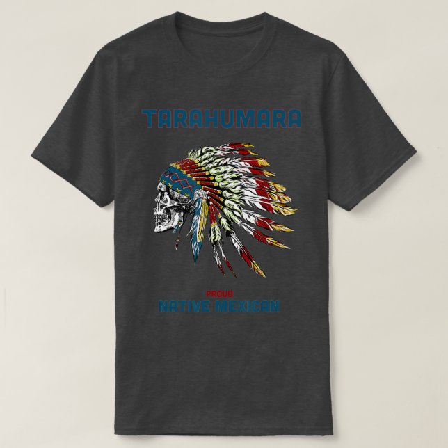 Tarahumara Tribe Native Mexican Indian Proud Retro T-Shirt (Design vorne)