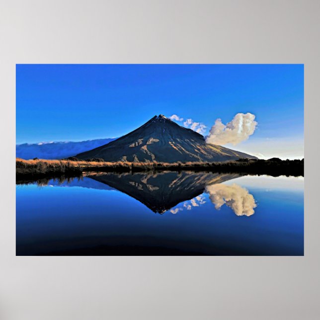 Taranaki Reflection Poster (Vorne)