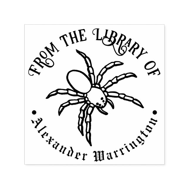 Tarantel Spinne Goth Bibliothek Buchname Permastempel (Design)