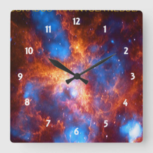 Tarantelnebel Quadratische Wanduhr