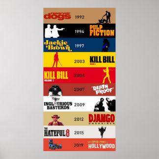 Tarantino Filmographie Poster