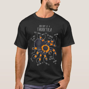 Tarantula Anatomie Niedlicher Haustier Mexican Red T-Shirt
