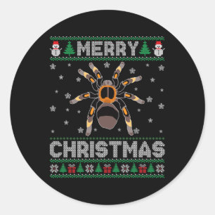 Tarantula Animal Men Women Kinder Ugge Weihnachtss Runder Aufkleber