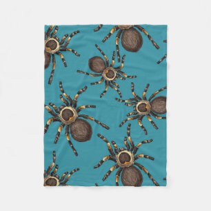 Tarantula auf blau fleecedecke
