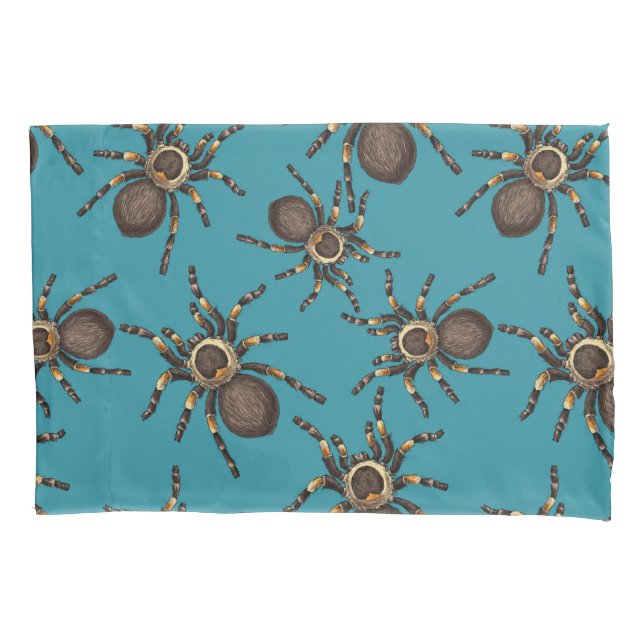 Tarantula auf blau kissenbezug (Vorderseite-Links)