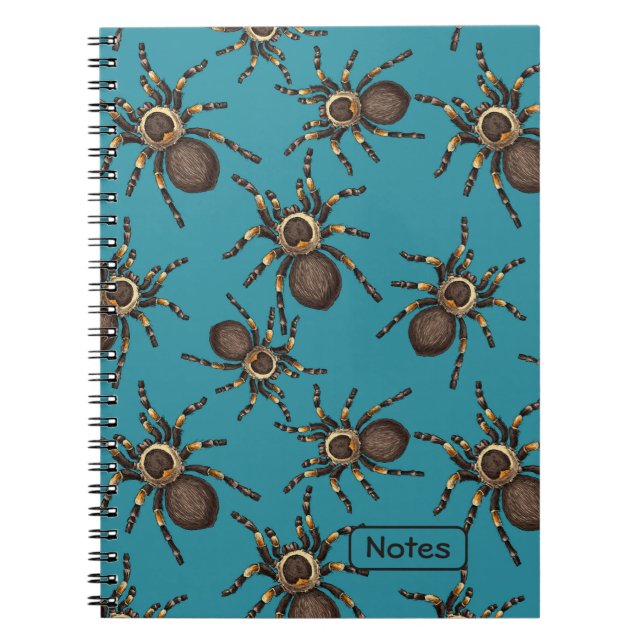 Tarantula auf blau notizblock (Vorderseite)