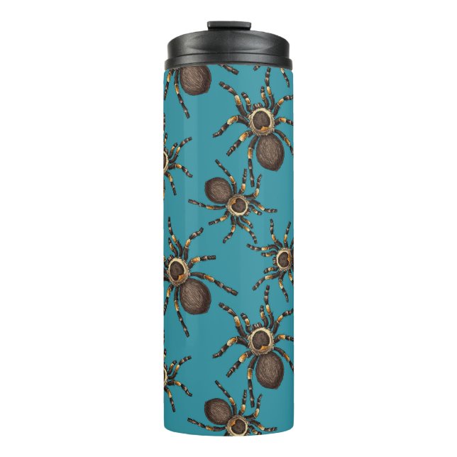 Tarantula auf blau thermosbecher (Vorderseite)