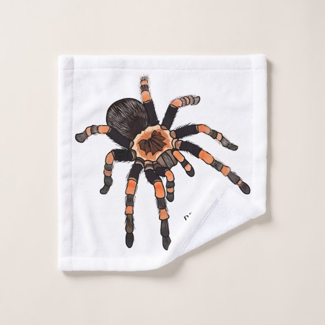 Tarantula-Cartoon Badhandtuch Set (Waschlappen)