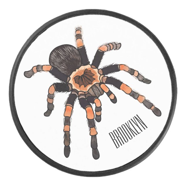 Tarantula-Cartoon Eishockey Puck (Vorderseite)