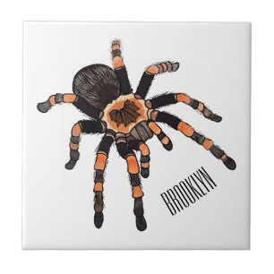 Tarantula-Cartoon Fliese