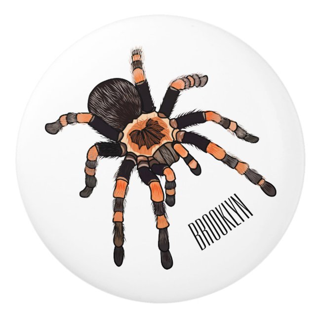 Tarantula-Cartoon Keramikknauf (Vorderseite)