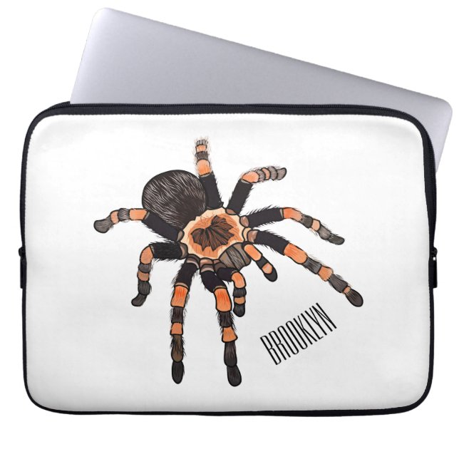 Tarantula-Cartoon Laptopschutzhülle (Vorderseite)