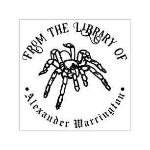 Tarantula-Spinne #2 Goth-Bibliotheksbuch Name Permastempel