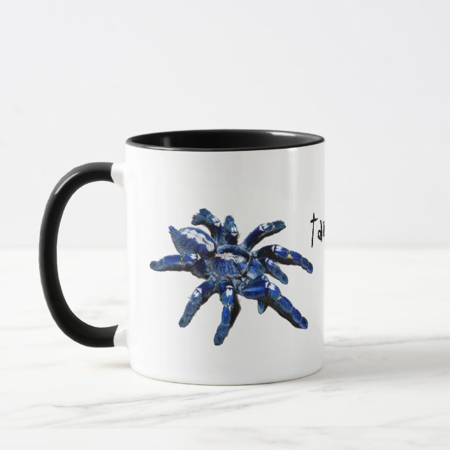 Tarantula, Tarantul-Manie, große blaue Spinne Tasse (Links)