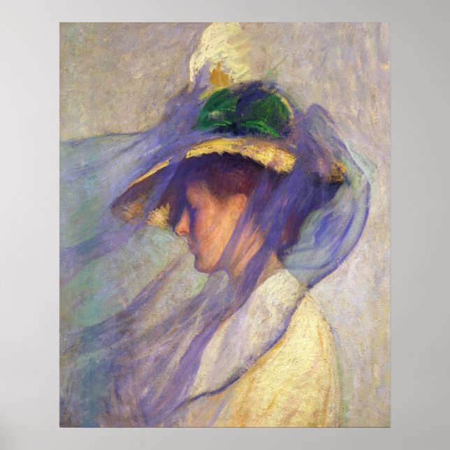 Tarbell Blue Veil Impressionismus Amerika CC0918 N Poster (Vorne)