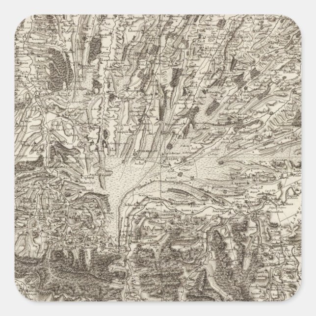Tarbes Quadratischer Aufkleber (Vorderseite)