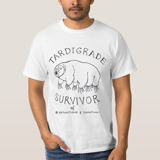 Tardigrade: Überlebender von 5 Löschungen und von T-Shirt (Vorderseite)