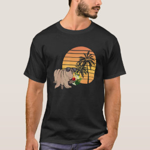 Tardigrade Wasserbär Retro Vintag Sunset Microbi T-Shirt