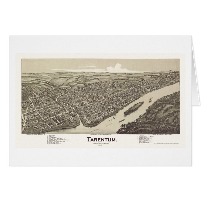Tarentum, carte panoramique de PA - 1901 (Devant horizontal)