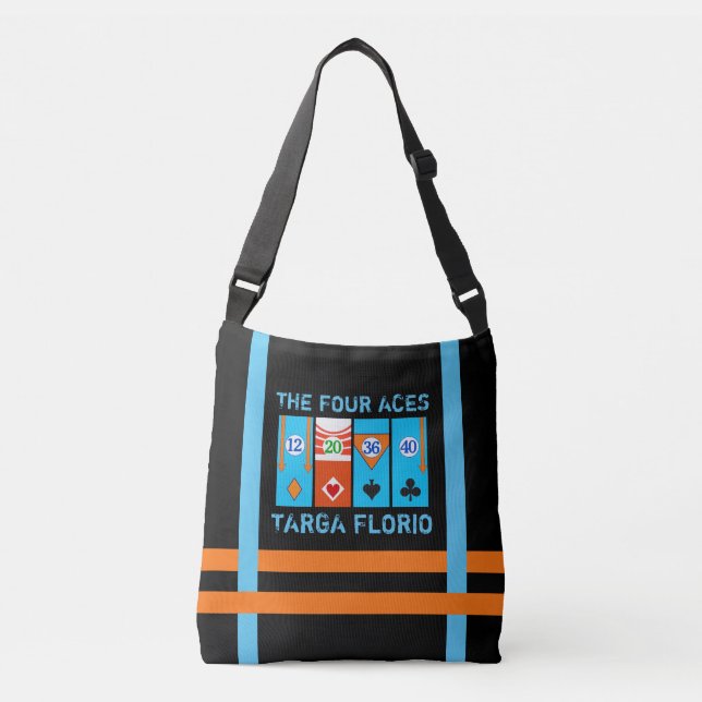 TARGA FLORIO RACE TRAGETASCHEN MIT LANGEN TRÄGERN (Vorderseite)