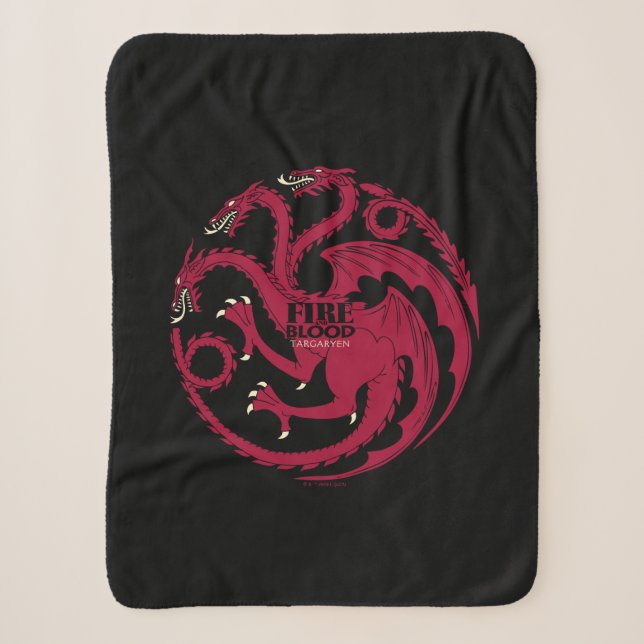 Targaryen Sigil - Feuer und Blut Sherpadecke (Vorderseite)