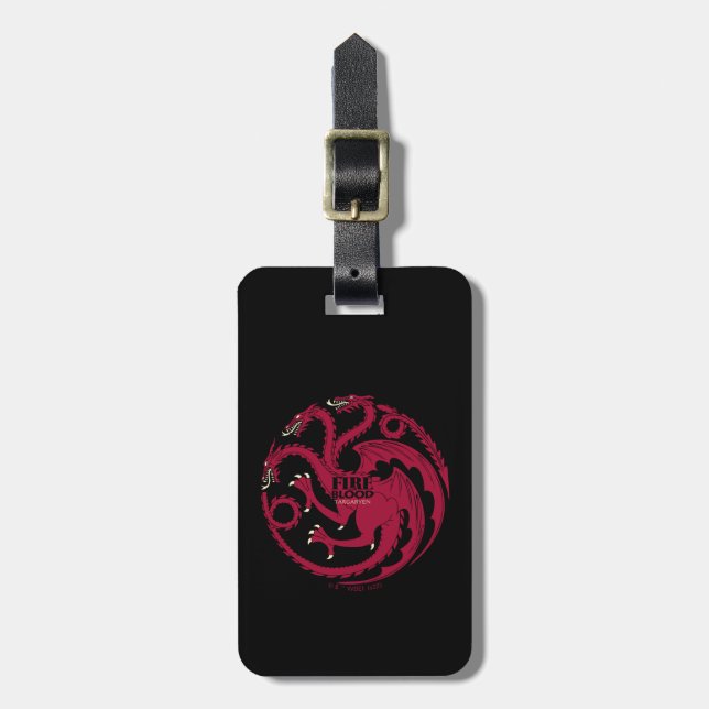 Targaryen Sigil - Fire & Blood Gepäckanhänger (Vorderseite vertikal)