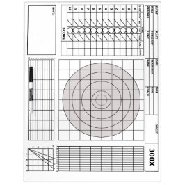 Target Rifle Scorecard Trockenlöschtafel