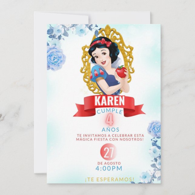 Targeta digital de blanca nieves  einladung (Vorderseite)