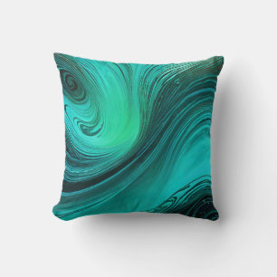 "Tarifa" Blue Wirbel Waves Kissen