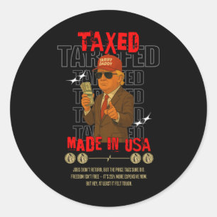 Tariff Daddy Lustiges Trump Design – Politisches M Runder Aufkleber