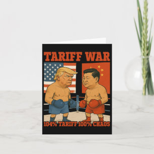 Tariff War lustig Trump Vs Xi Jinping Boxing Match Karte