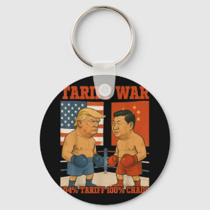 Tariff War lustig Trump Vs Xi Jinping Boxing Match Schlüsselanhänger