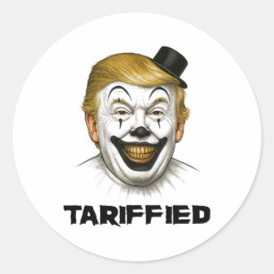 Tariffiert - Lustige Wirtschaft Zölle Horror Trump Runder Aufkleber