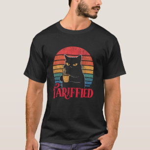Tariffiert Tariff-iert Lustig Wütende Katze Trinke T-Shirt