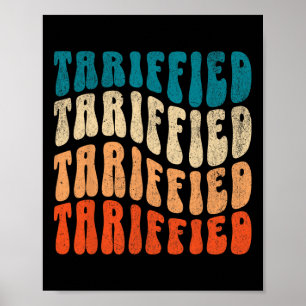 Tariffiert Widerstehen Protest Gegen Zölle Retro M Poster