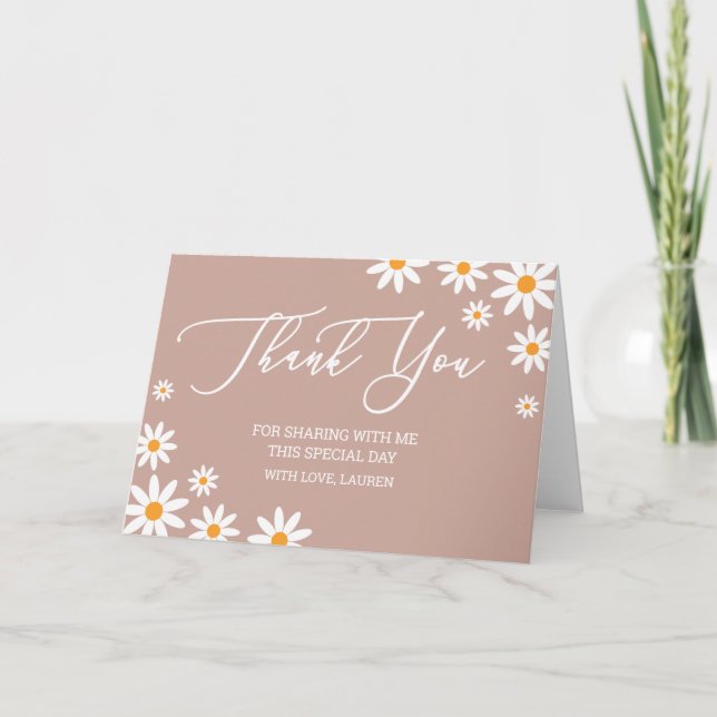 Tarjeta De Agradecimiento Thank yoy card boho Dais Dankeskarte (Vorderseite)