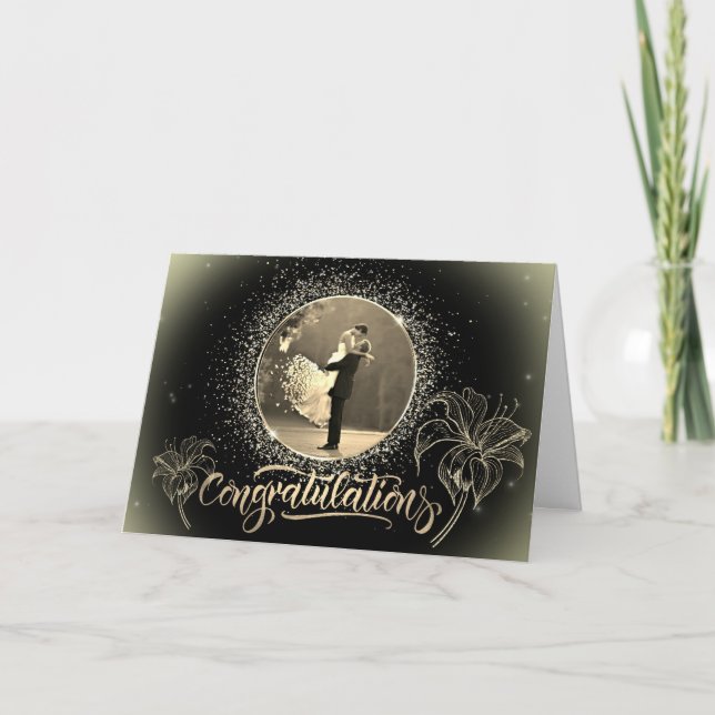 Tarjeta de felicitación plegada con enhorabuena karte (Vorderseite)