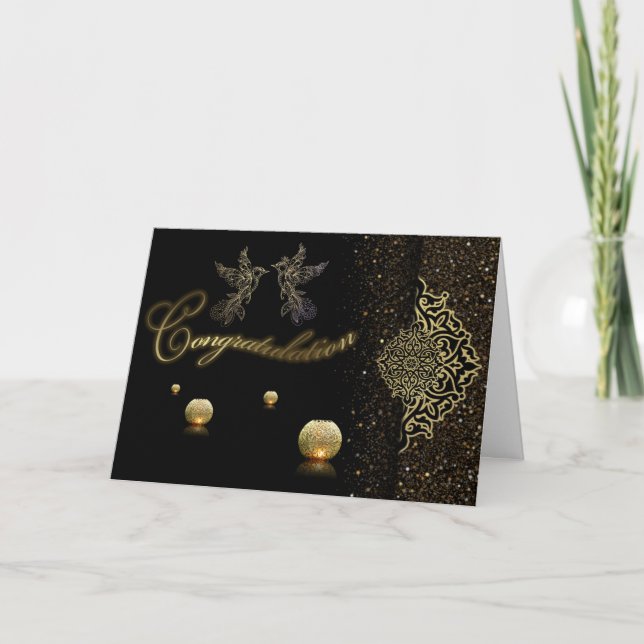 Tarjeta de felicitación plegada, felicidades karte (Vorderseite)